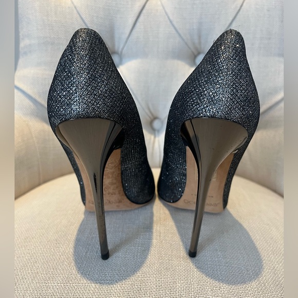 👠JIMMY CHOO Romy 100 Lam Glitter Pumps - Picture 8 of 17